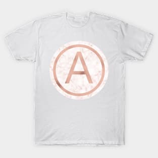 Rose Gold Marble Alpha T-Shirt